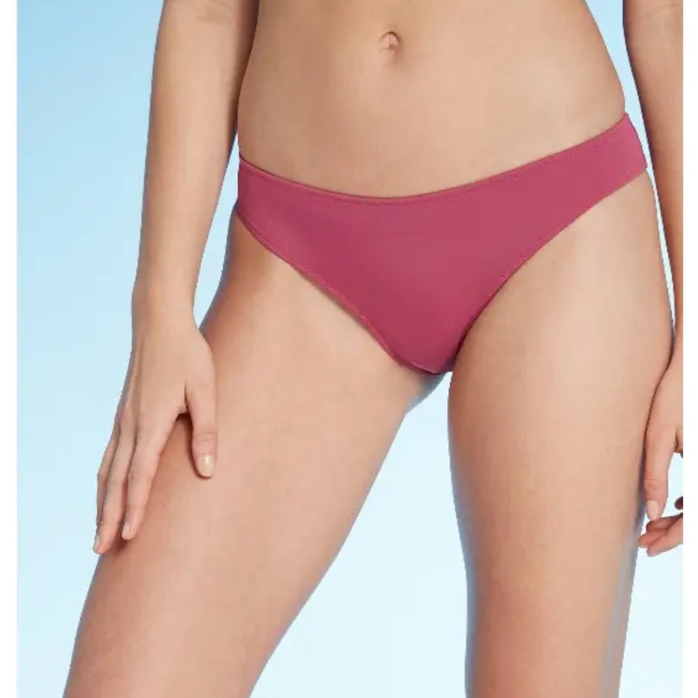 Women's Cheeky Bikini Bottom - Shade &‎ Shore -red - size M
